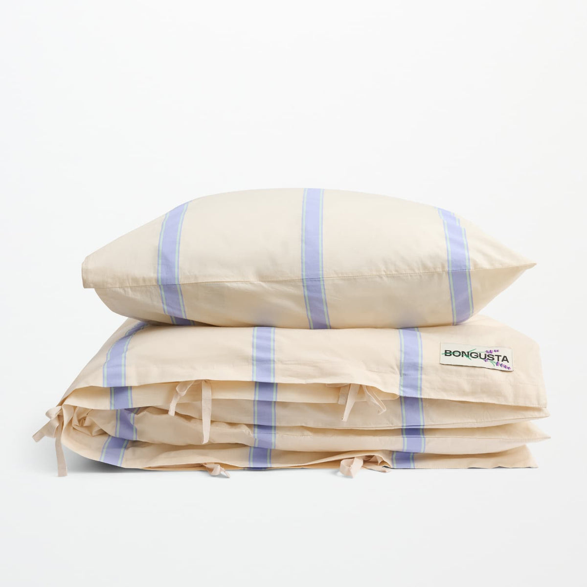 Sengesett Percale Ivory, Lavender & Mint