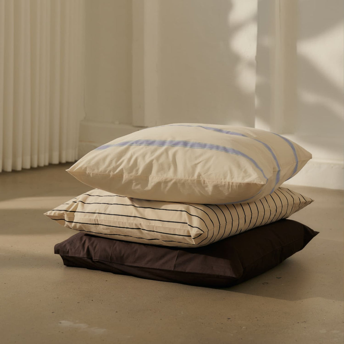 Sengesett Percale Ivory, Lavender & Mint