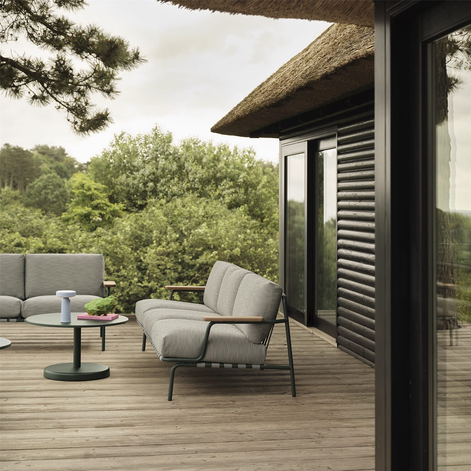 Settle Sofa / 3-Seater - Ribbed Weave 2/Dark Green - Bilde 3