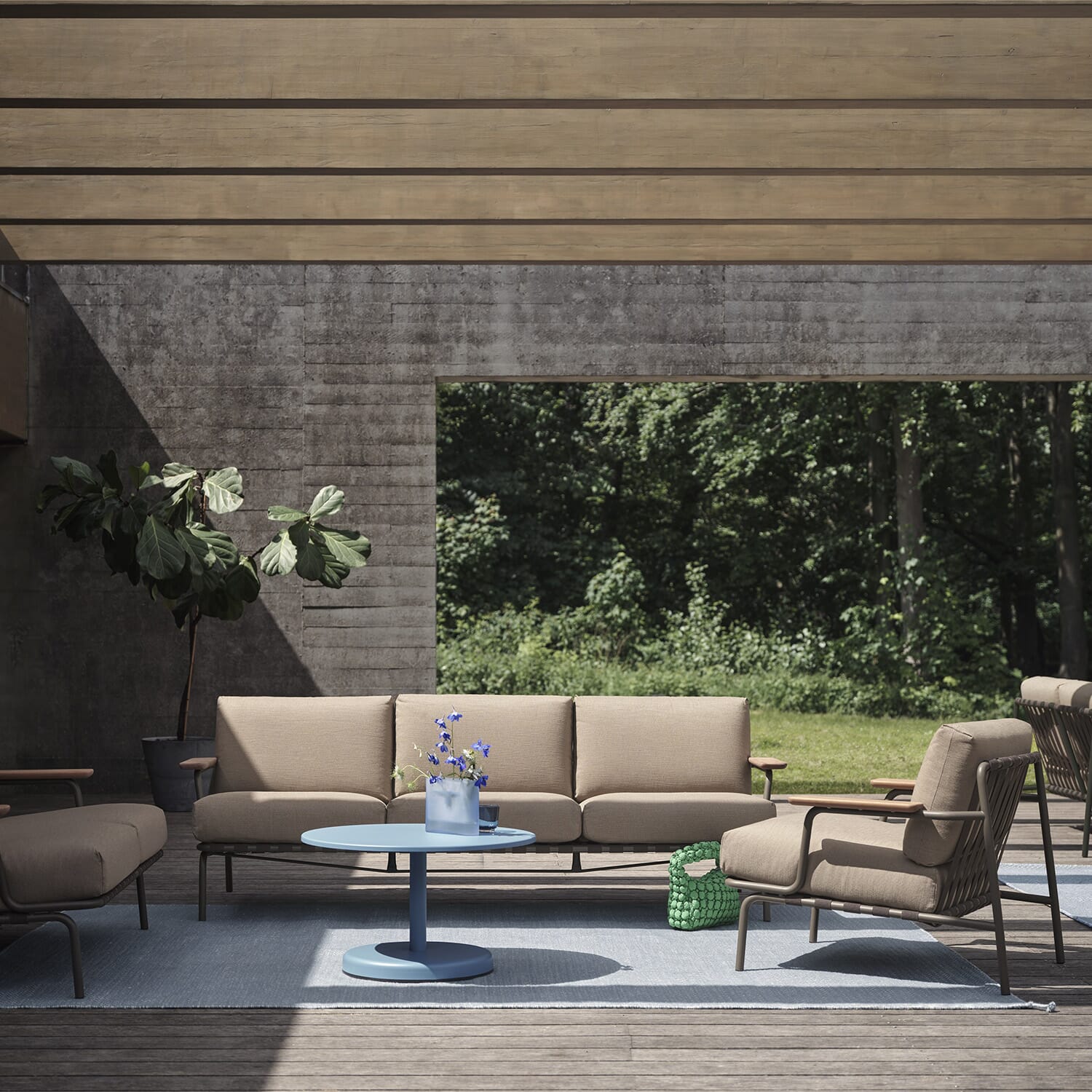 Settle Sofa / 3-Seater - Ribbed Weave 5/Taupe - Bilde 2