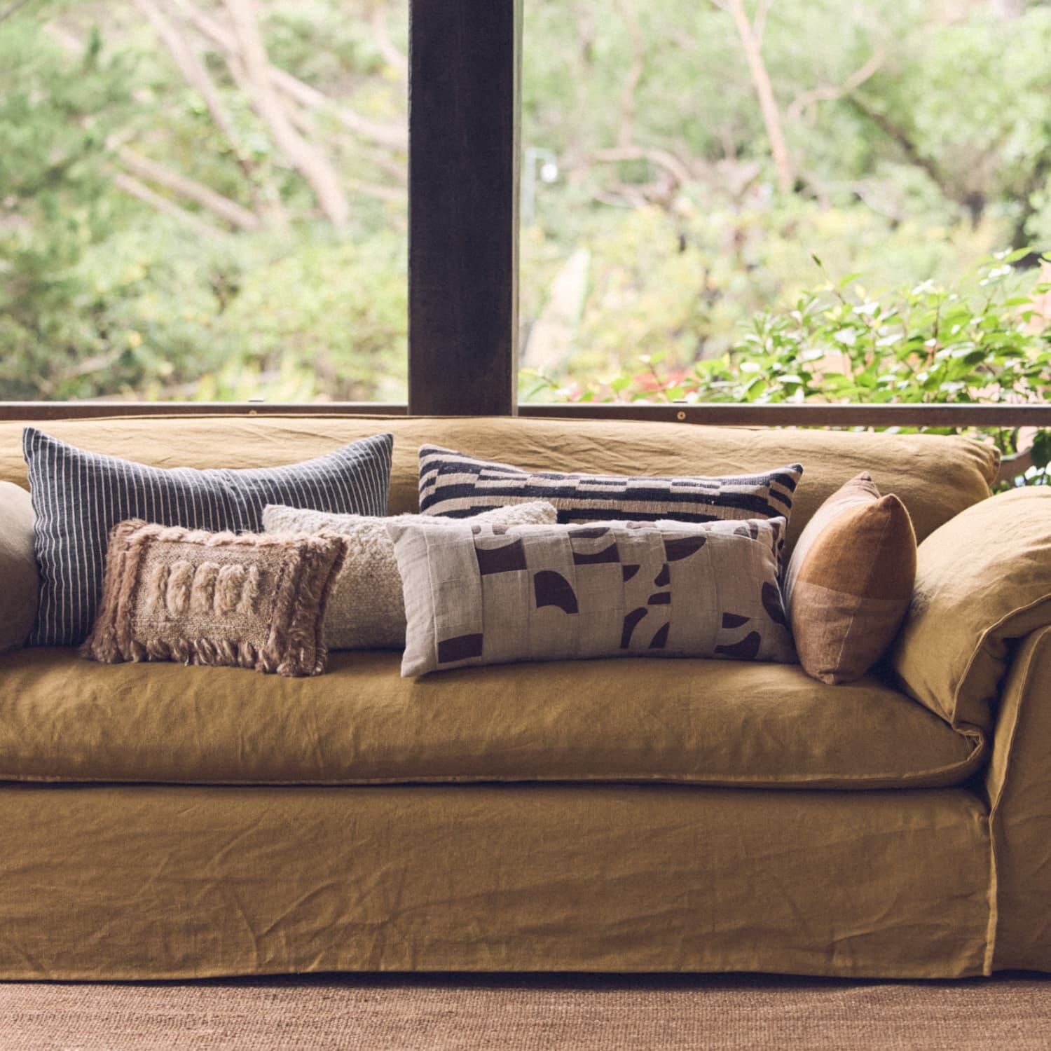 Sofapute Natural Patched 70x30 - Bilde 3