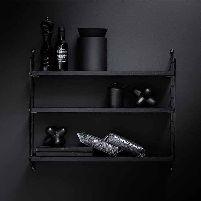 String Pocket Hylle Svart/Svart Ask - Bilde 2