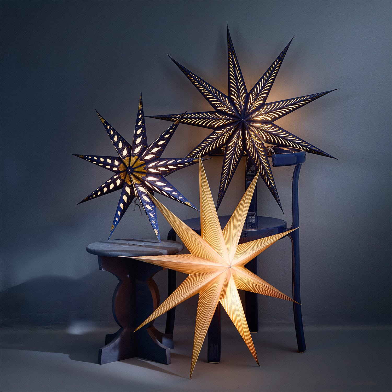 Papirstjerne Starlight Indigo 80cm - Bilde 2