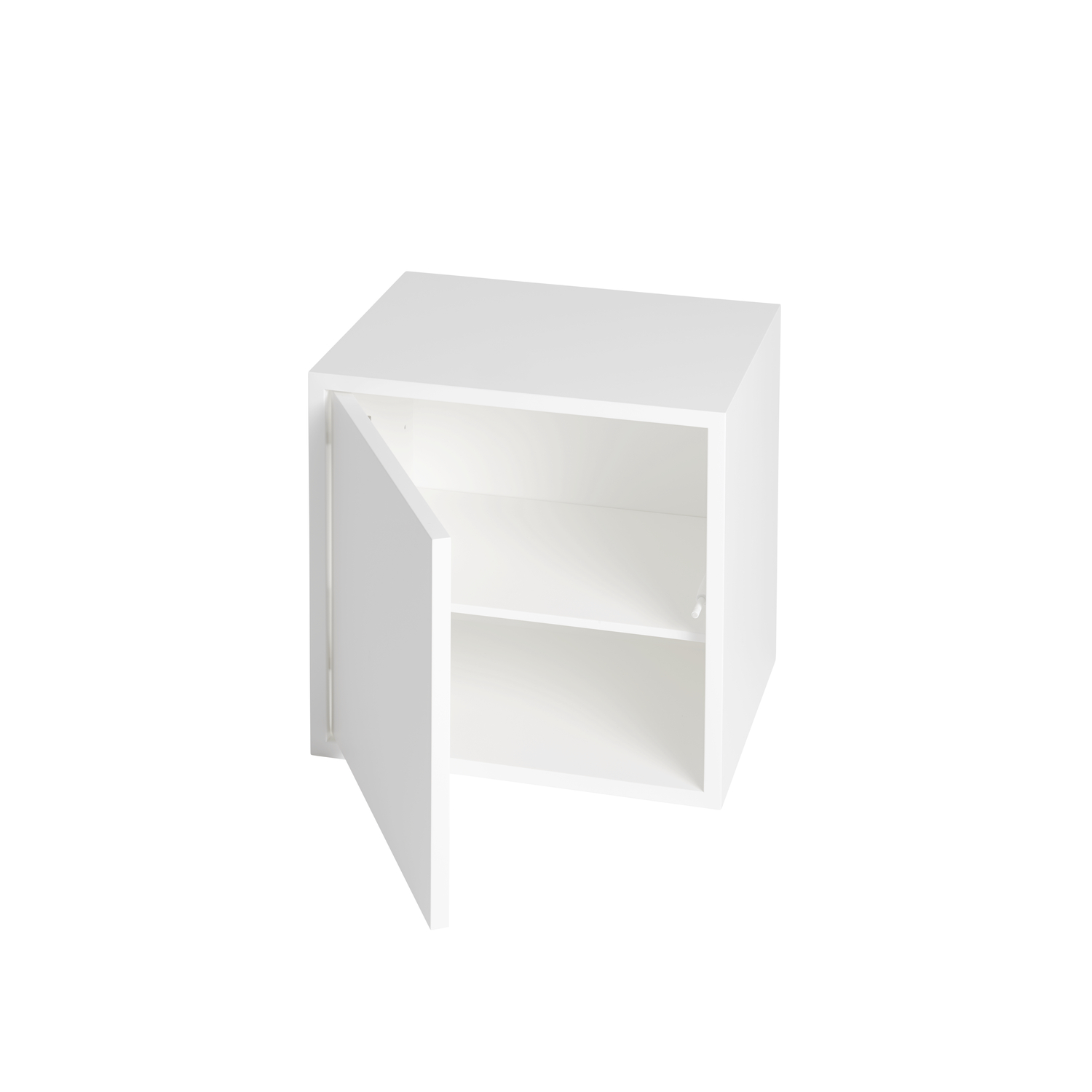 Stacked modul Medium hvit med åpen dør, del av Stacked modulsystem