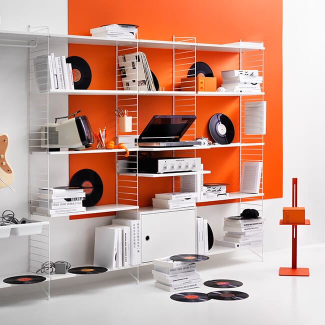 String Veggreol m/mediehylle 220x200