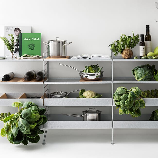 Underlag kork i String galvanisert hylle