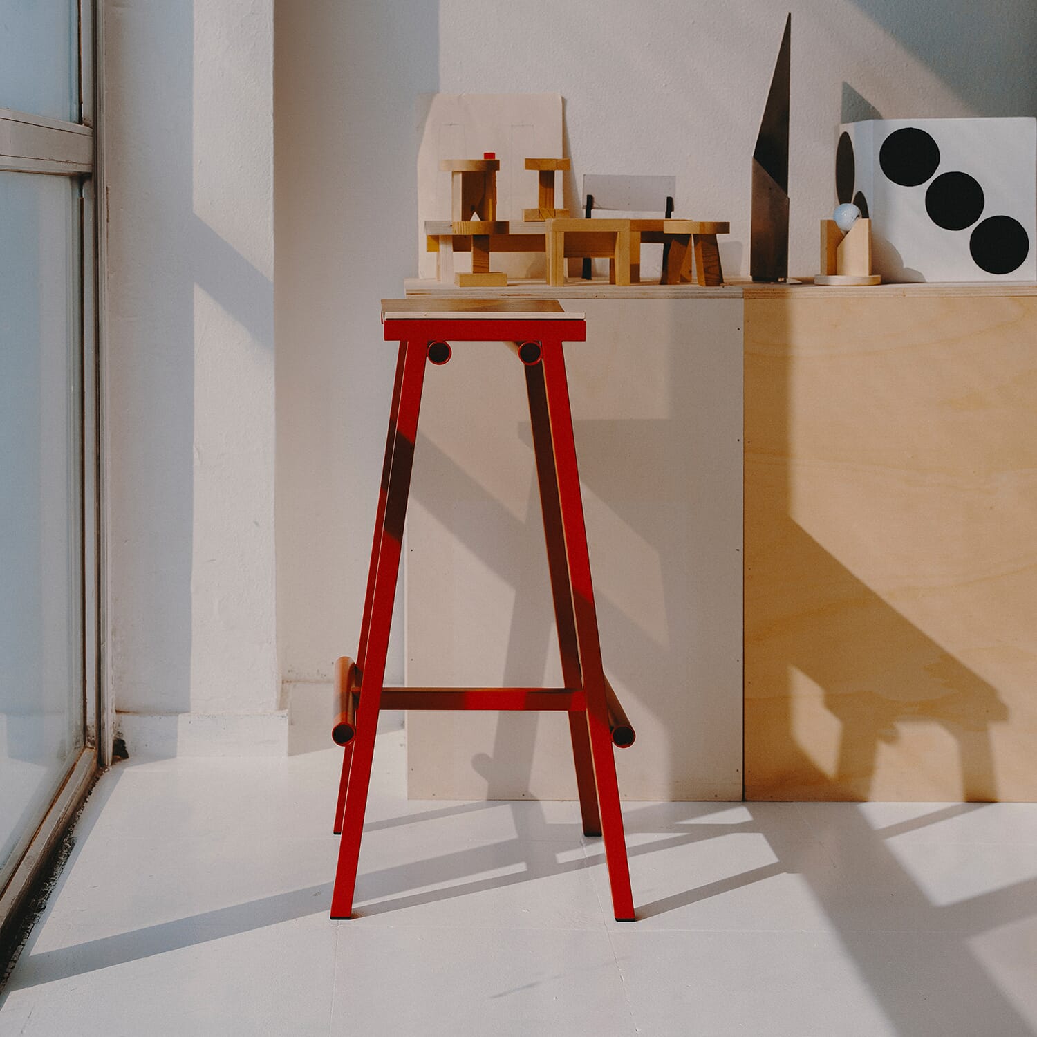 Barstol Taburet 8 Signal Red - Bilde 9