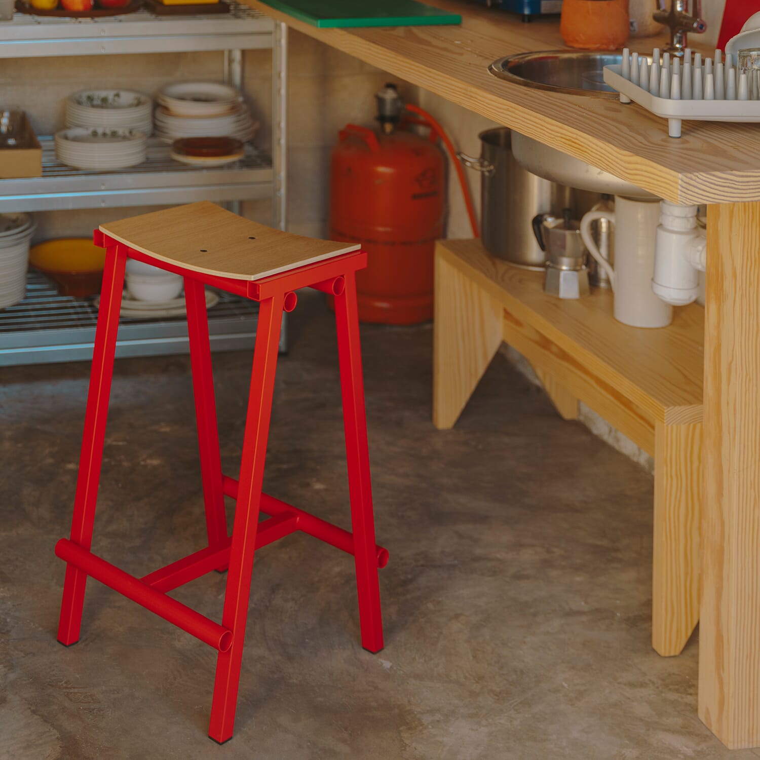 Barstol Taburet 8 Signal Red - Bilde 14