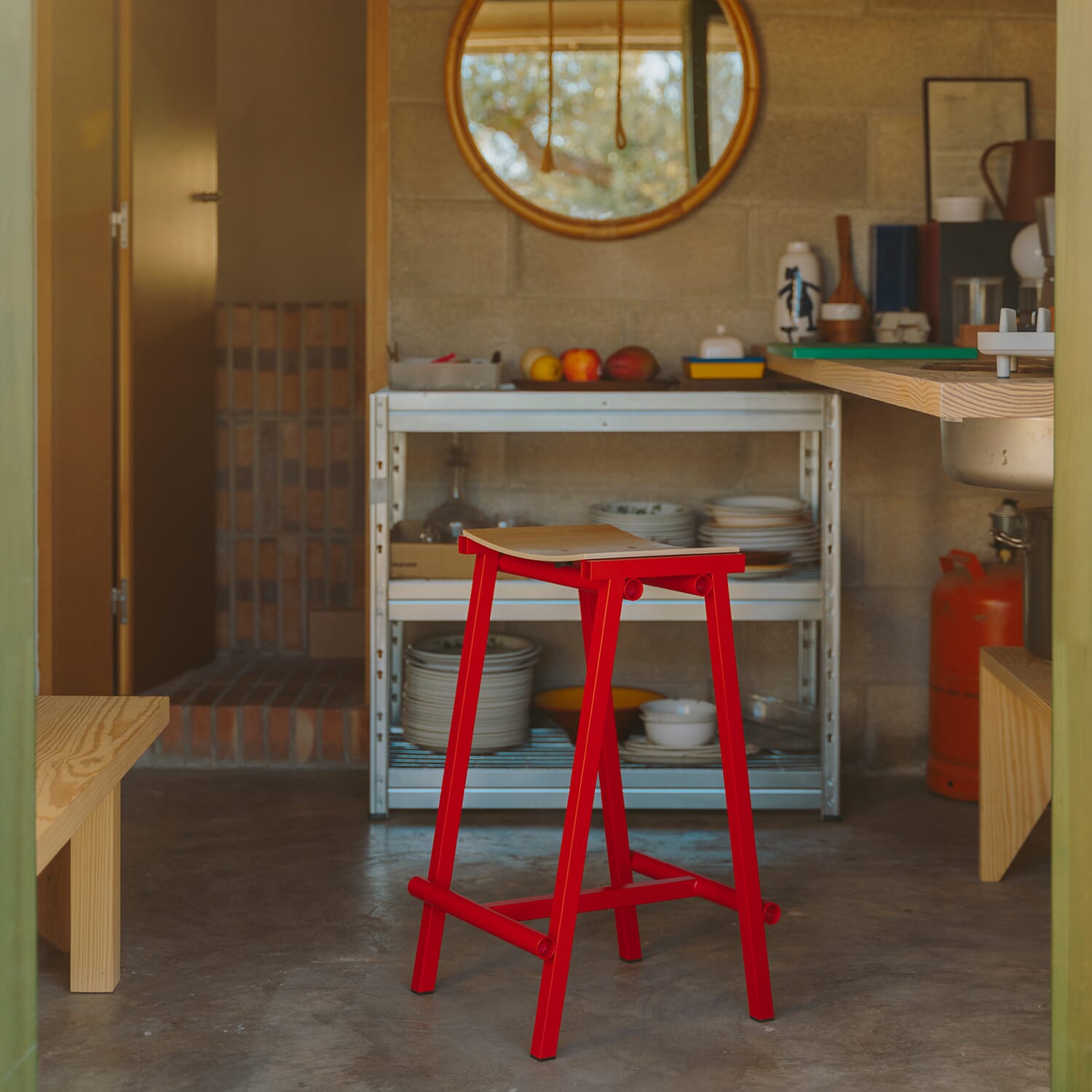 Barstol Taburet 8 Signal Red - Bilde 6