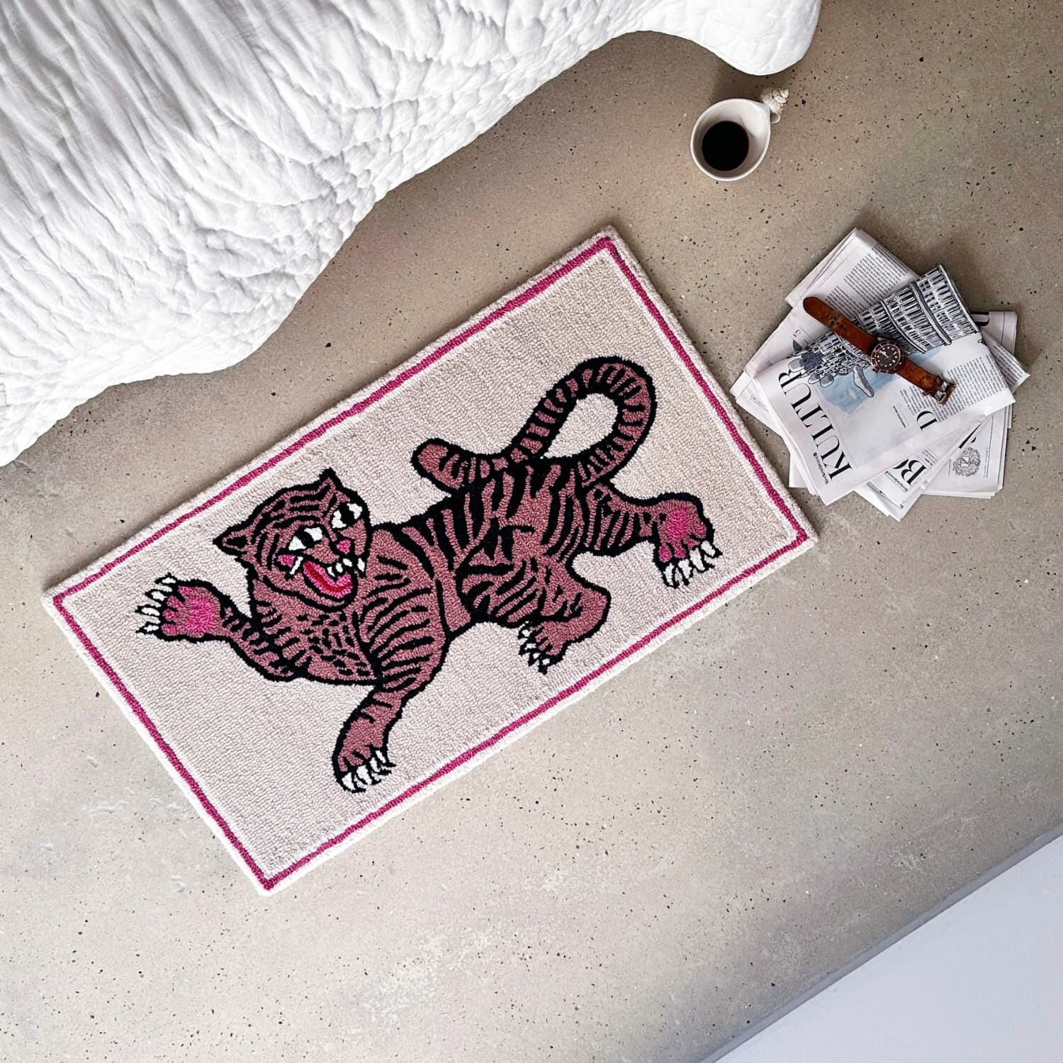 Frame Teppe - Pink Tiger 52x90cm - Hovedbilde