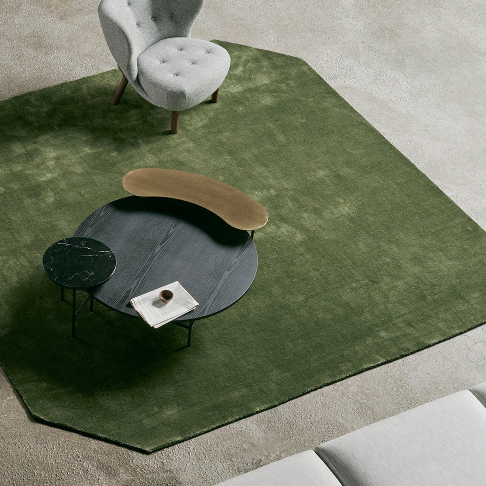 Gulvteppe Moor Green Pine