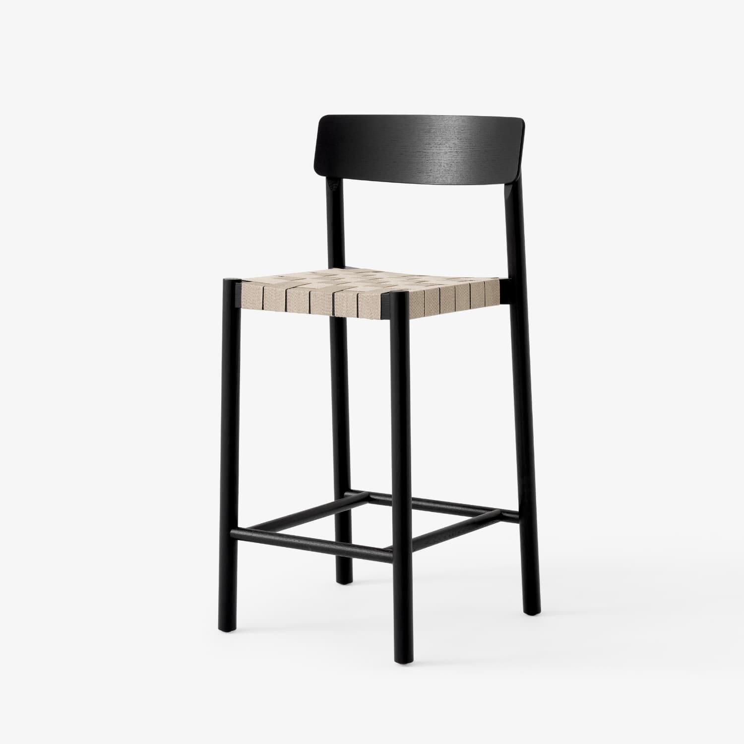 Betty Barstol TK12 Svartlakkert Ask/Natural