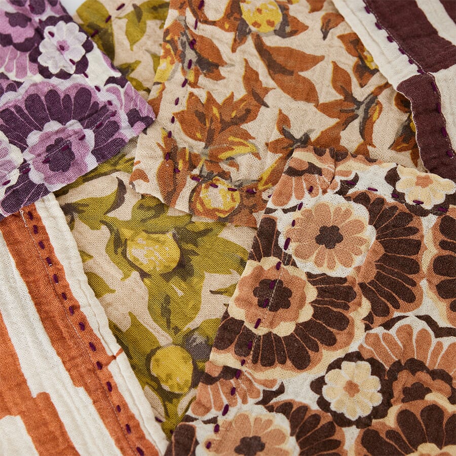 2 stk | Tøyserviett Floral Burgundy - Bilde 6