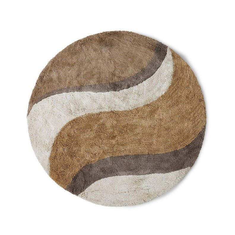 Badematte Natural Waves Ø:120 - Hovedbilde