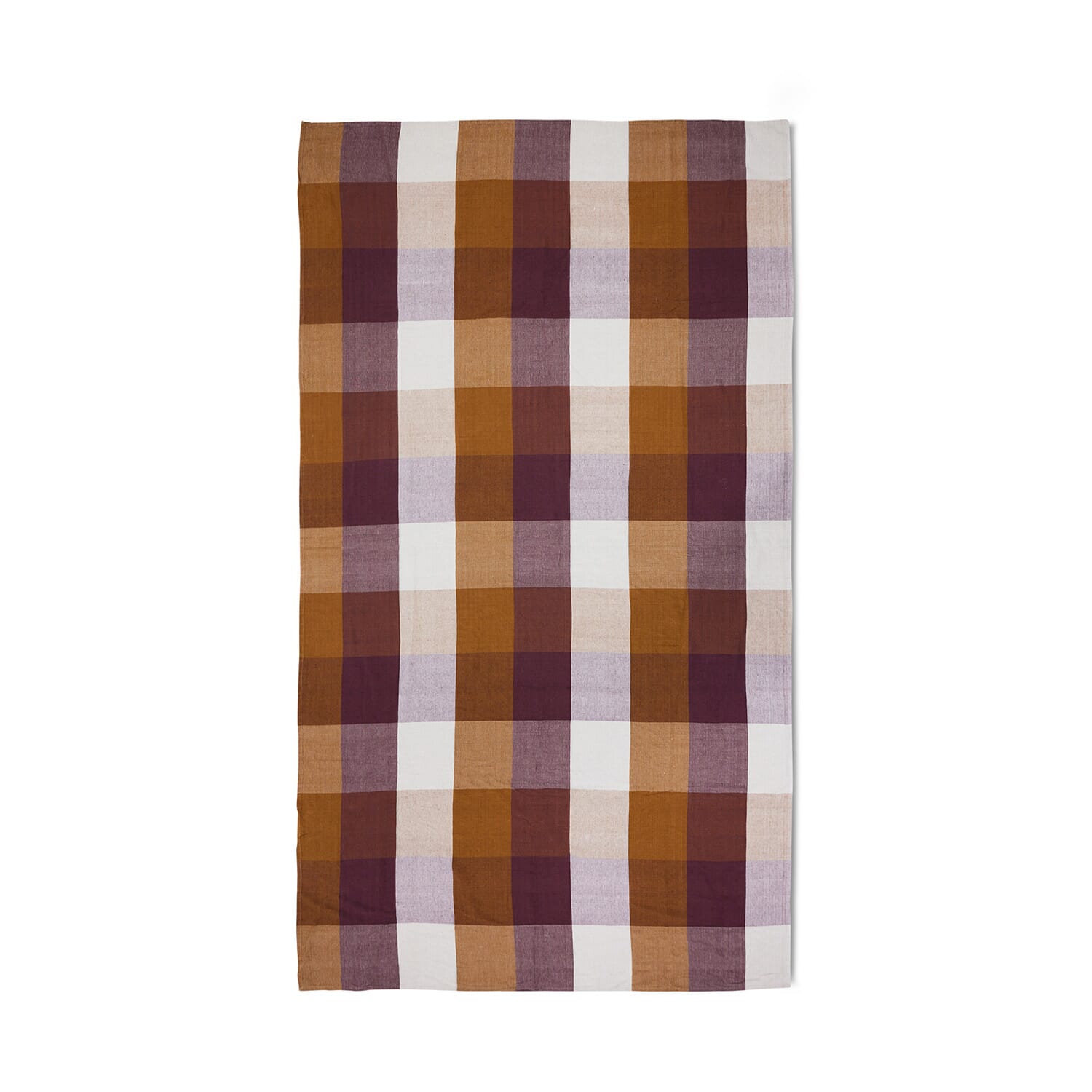 Bordduk Vida Check Amber/Burgundy 140x220cm