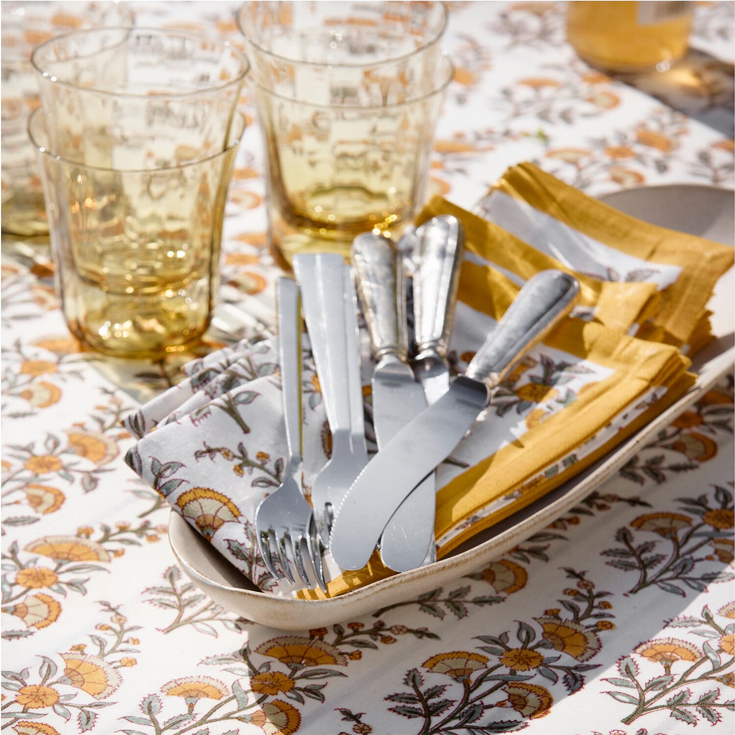 4 stk | Servietter Calla Honey - Bilde 3