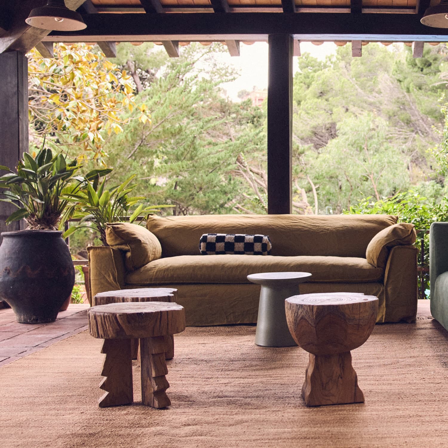 Nomad couch: 244cm, linen, burnt ochre - Bilde 5