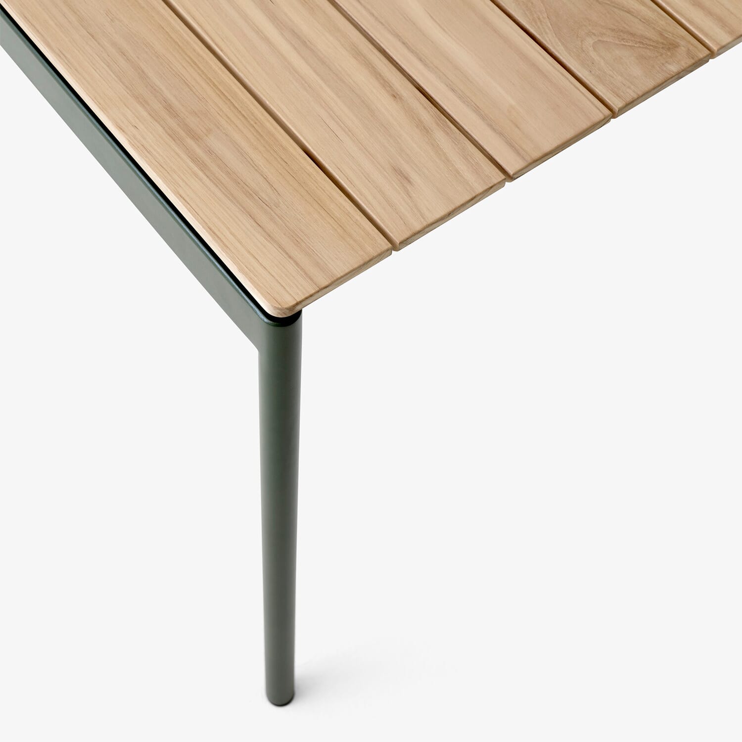 Ville Outdoor Dining Table AV25 Bronze Green frame Teak - Bilde 3