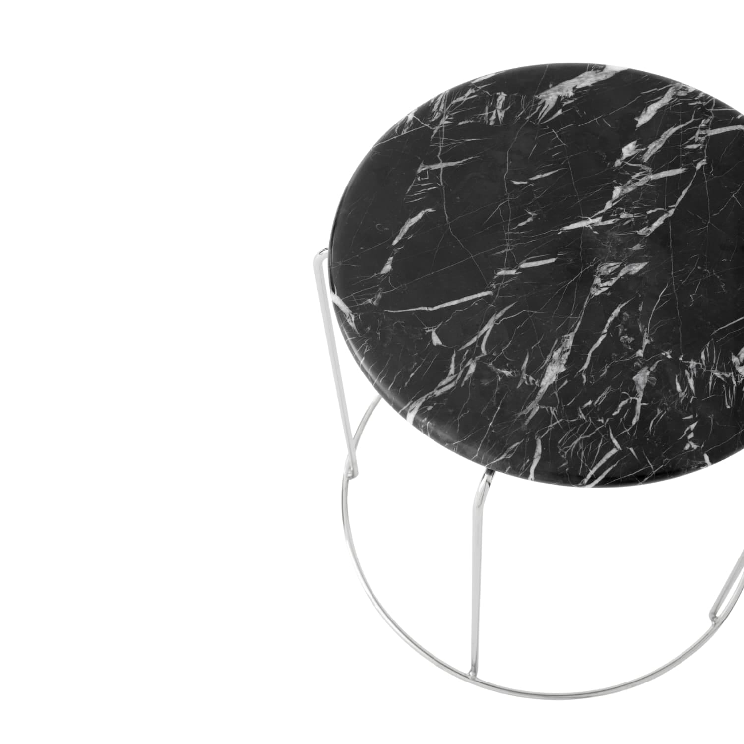 Marmortopp Nero Marquina til Wire VP11 Stol