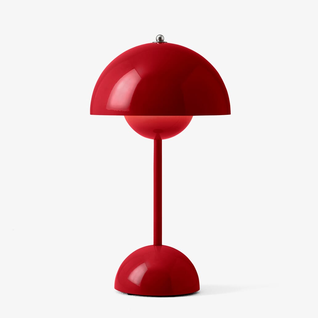 Flowerpot VP9 Oppladbar Lampe Vermilion Red - Hovedbilde