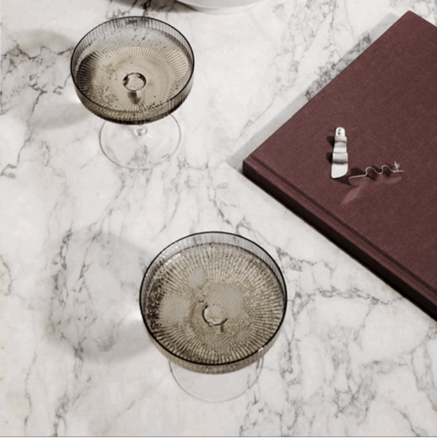 2 stk | Champagneglass Ripple Smoked - Bilde 2