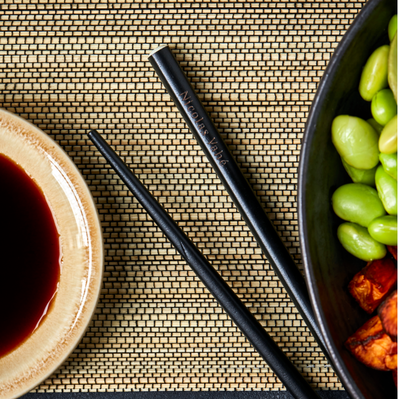 4 sett | Spisepinner Svart