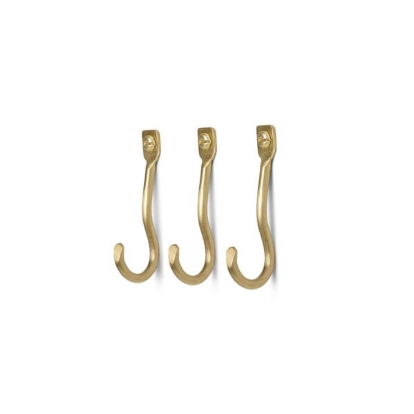 3 stk | Knagg Curvature Messing - Hovedbilde