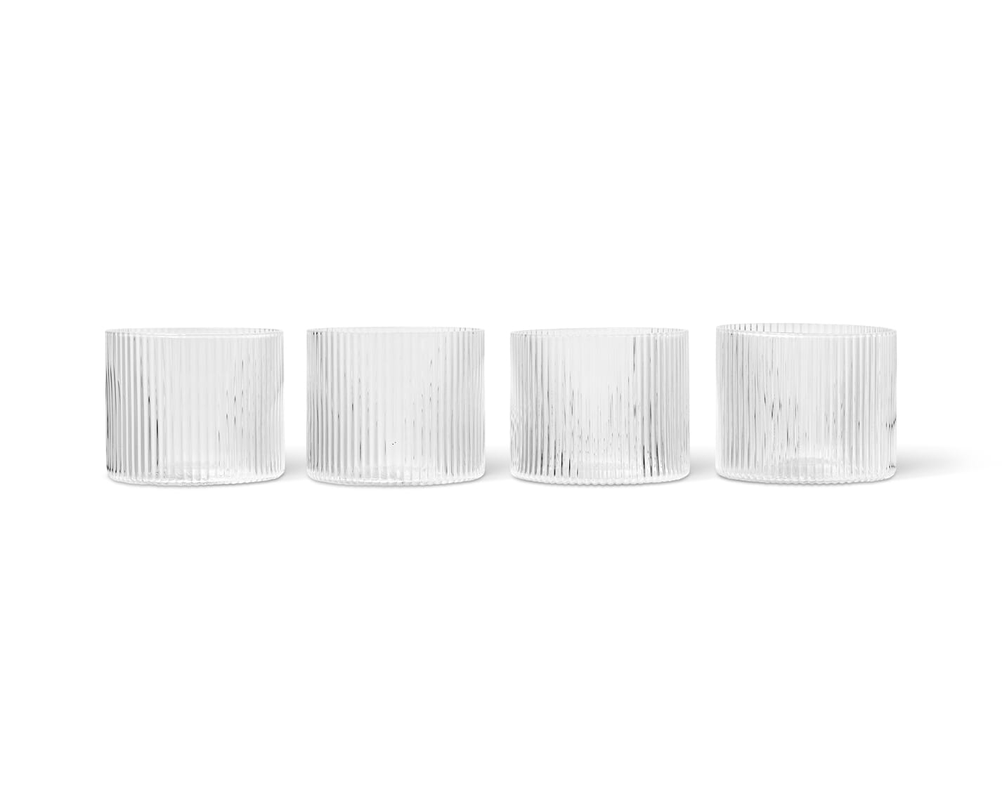 4 stk | Glass Ripple Low
