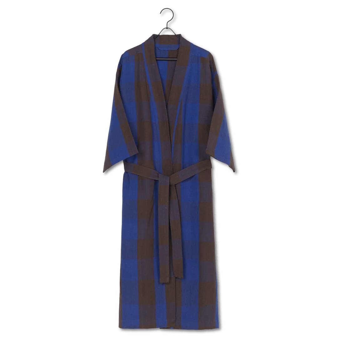 Morgenkåpe Field Chocolate/Bright Blue - Bilde 5