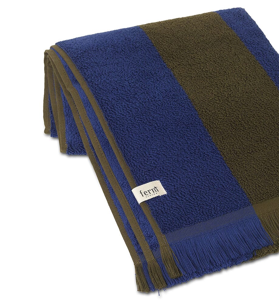 Alee Håndkle Olive/Bright Blue 50x100