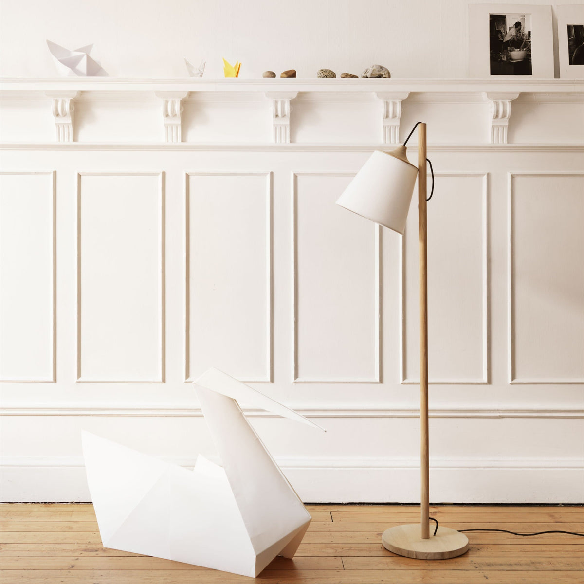 Pull Gulvlampe Oak/White - Bilde 2