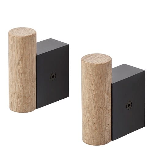 Knagg Attach Eik/Svart 2 stk - Hovedbilde