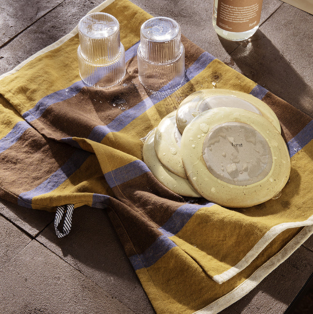 Kjøkkenhåndkle Hale Lime/Bright Blue/Choco