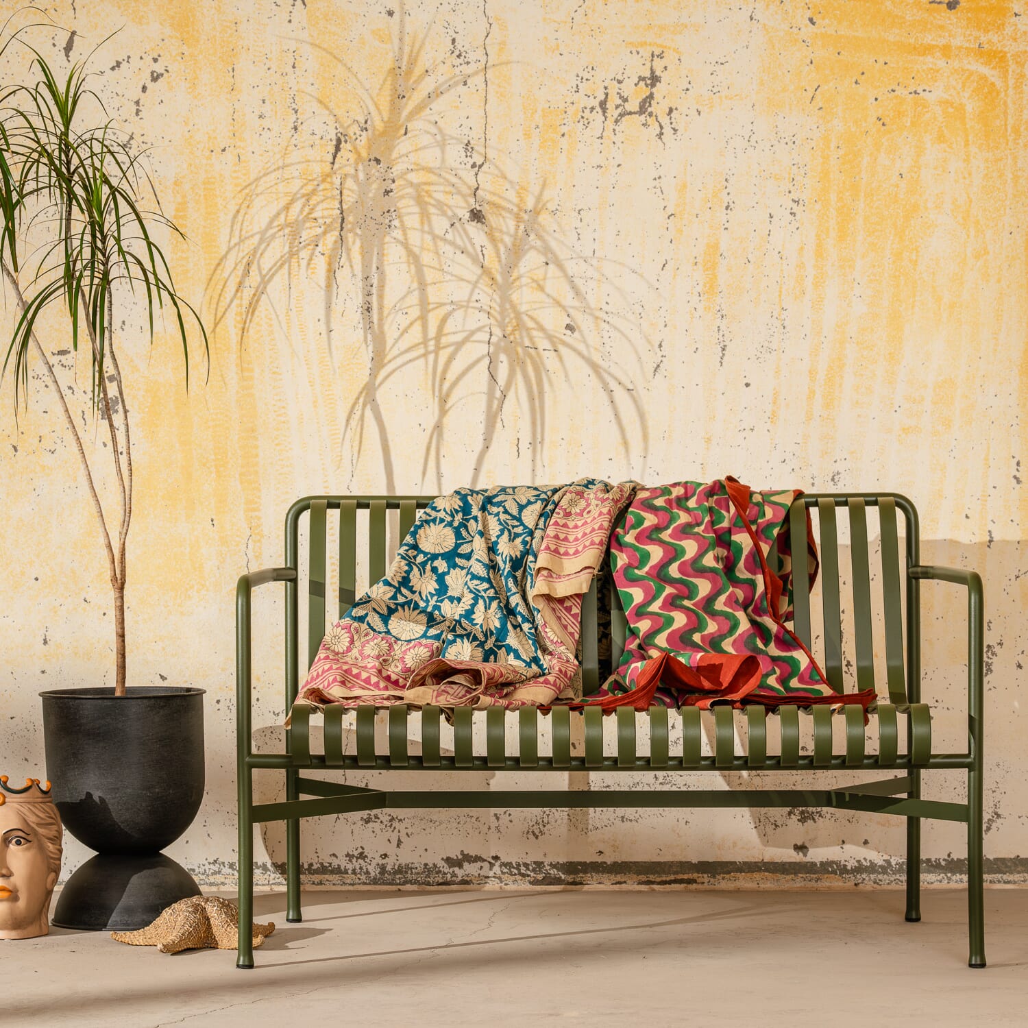 Palissade Dining Bench Olive - Bilde 2