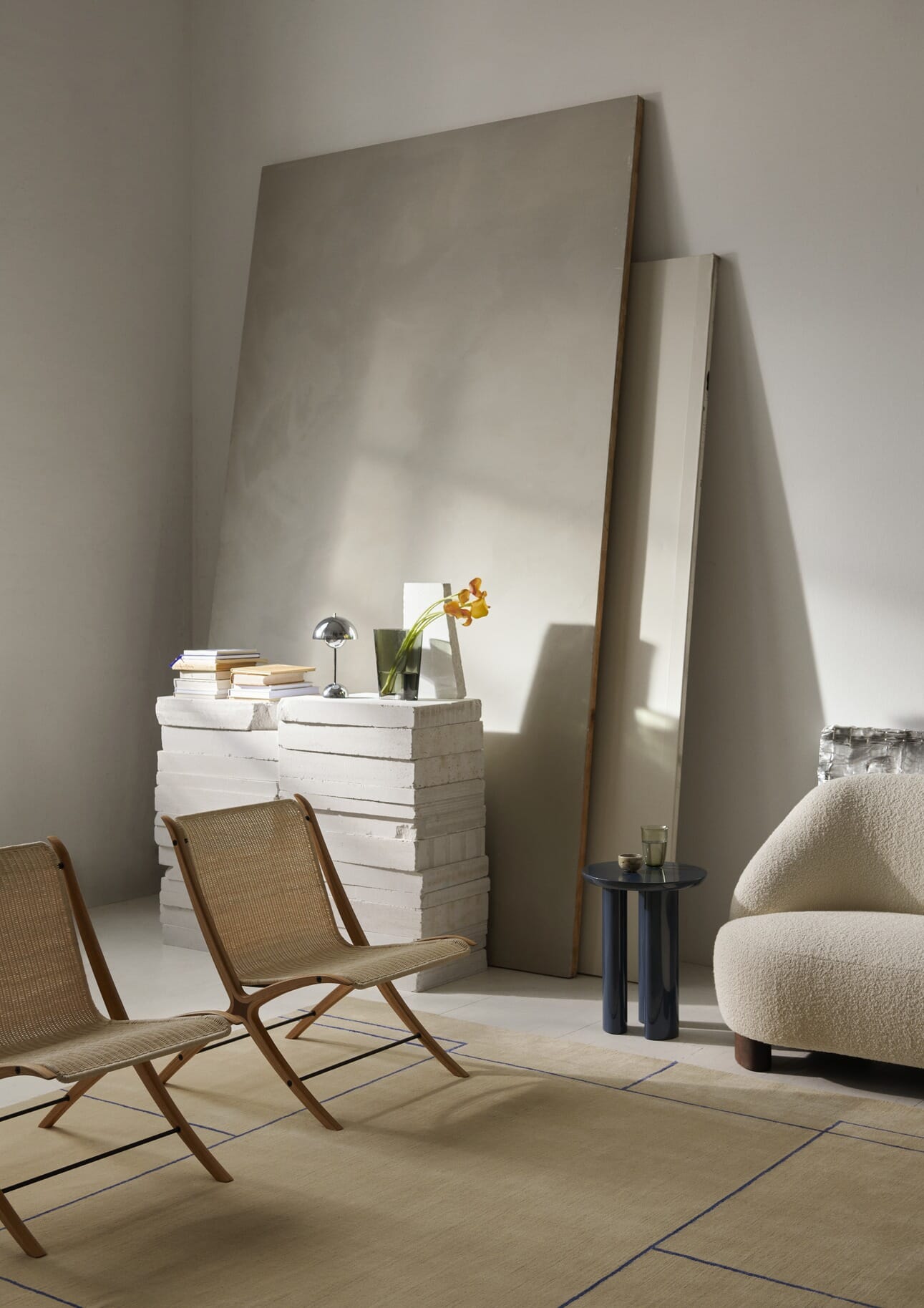 X Lounge Chair HM10 Rattan Oak Walnut - Bilde 9