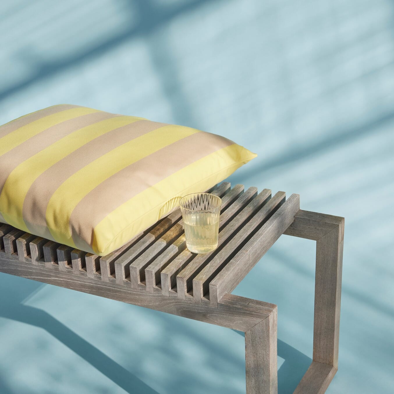 Barriere Utendørspute Lemon/Sand Stripe 60x50 - Bilde 2