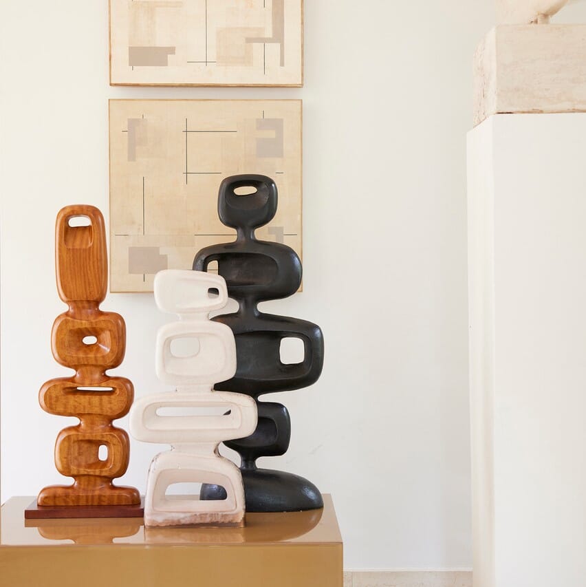 Keramikk-skulptur Reactive Brown - Bilde 3