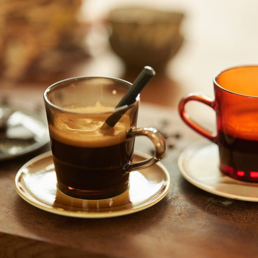 4 stk | 70's Te- og Kaffeskål Mud Brown