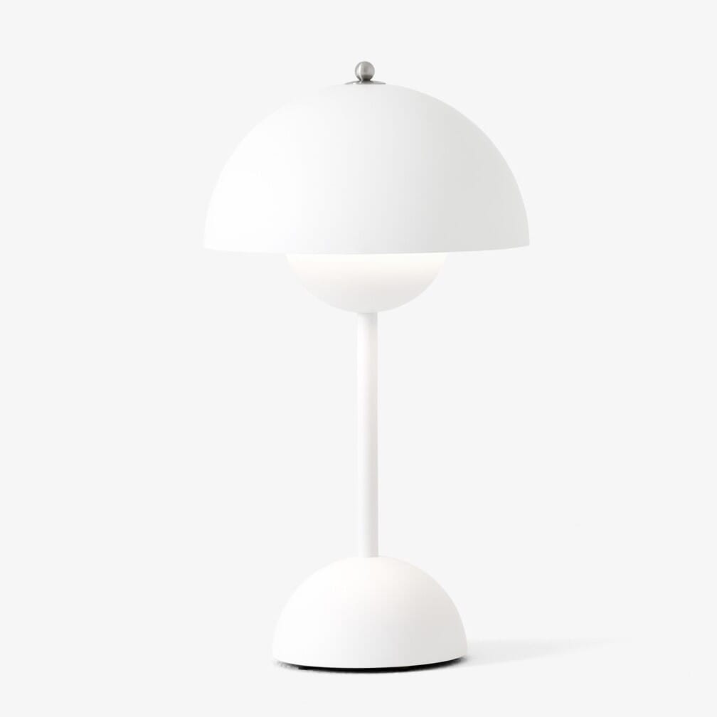 Flowerpot VP9 Oppladbar Lampe Matt Hvit - Hovedbilde