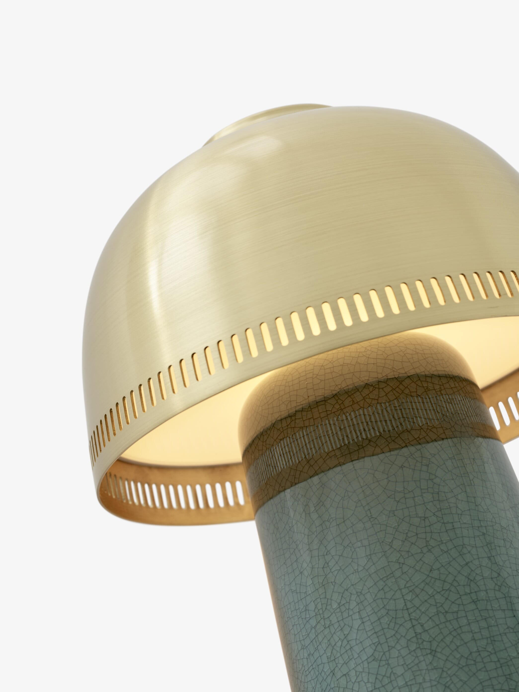 Raku Oppladbar Lampe SH8 Blue Green & Brass - Bilde 2