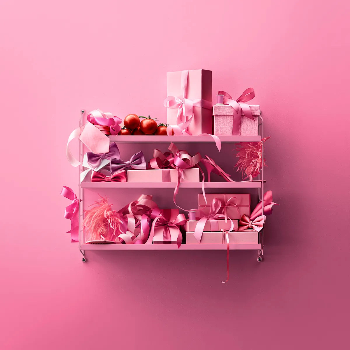 String Pocket Hylle Metall Fuchsia