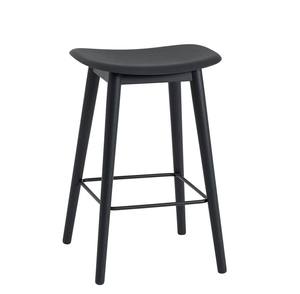 Fiber Barstol WOOD H:65 Black/Black - Hovedbilde