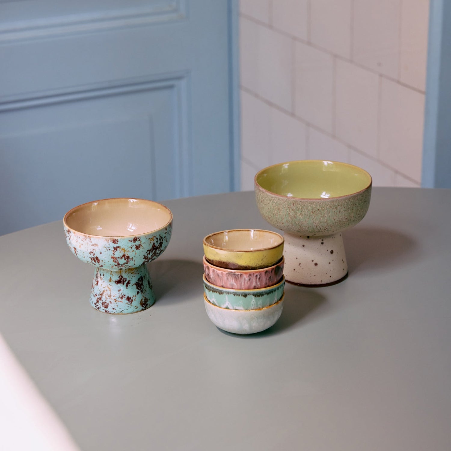 4 stk XS Skåler Modernist | 70s Ceramics