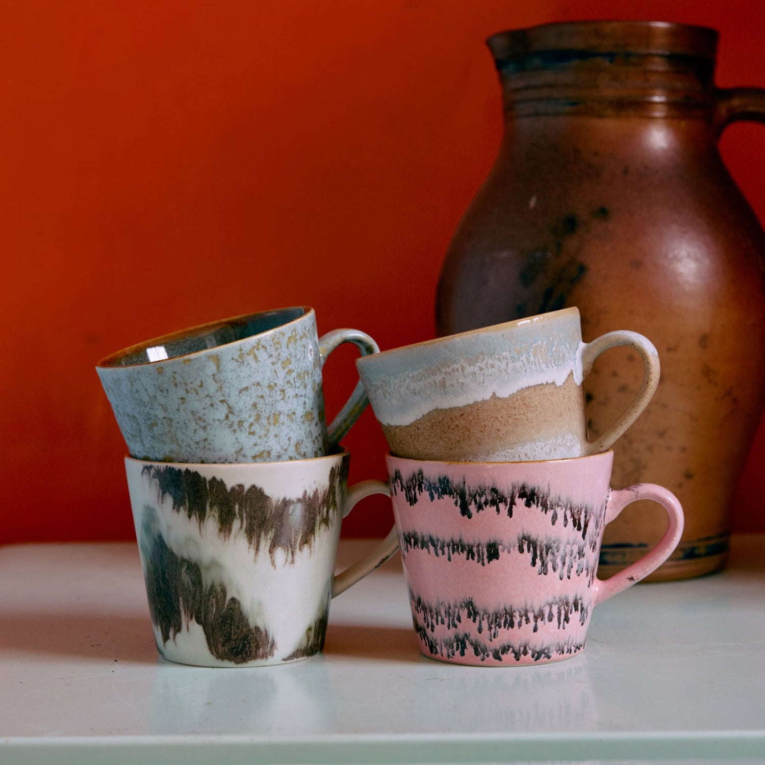 4 stk Cappuccinokopper Dada | 70s Ceramics