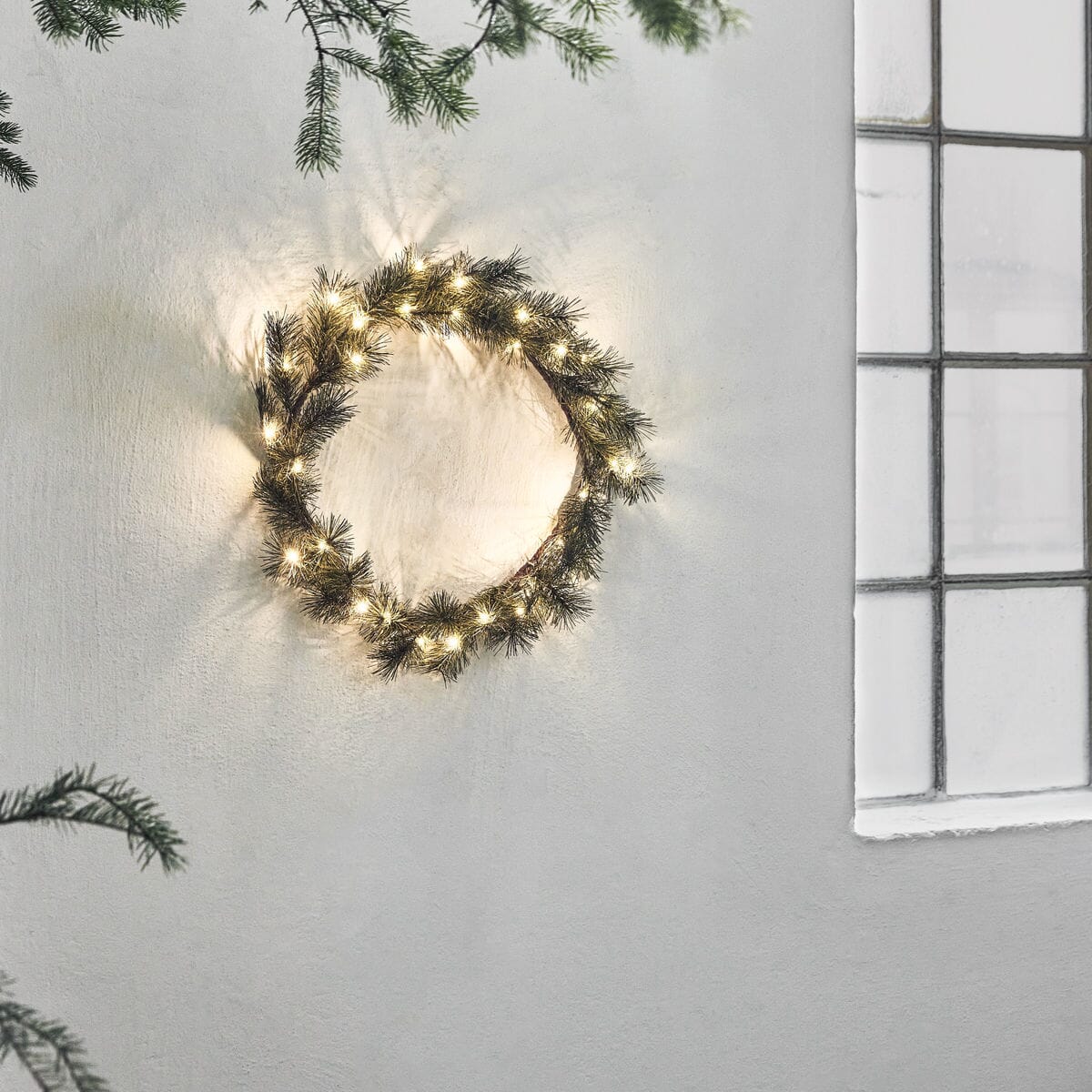 Krans m/ LED-lys - Hovedbilde