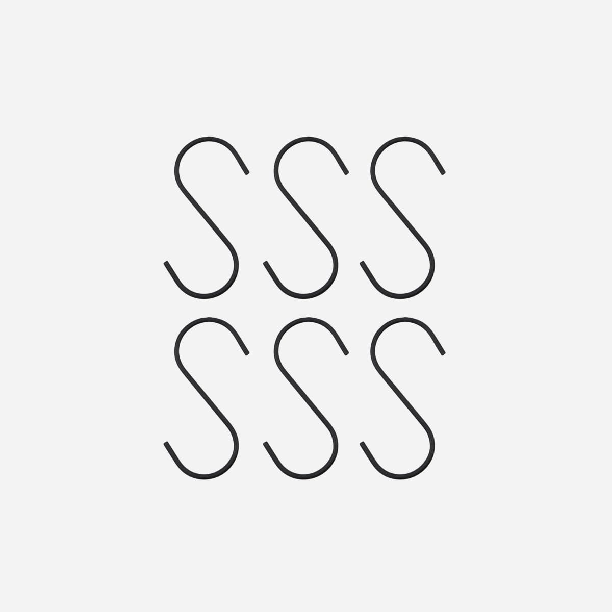 6 stk | Krok/knagg Snap Svart - Bilde 2