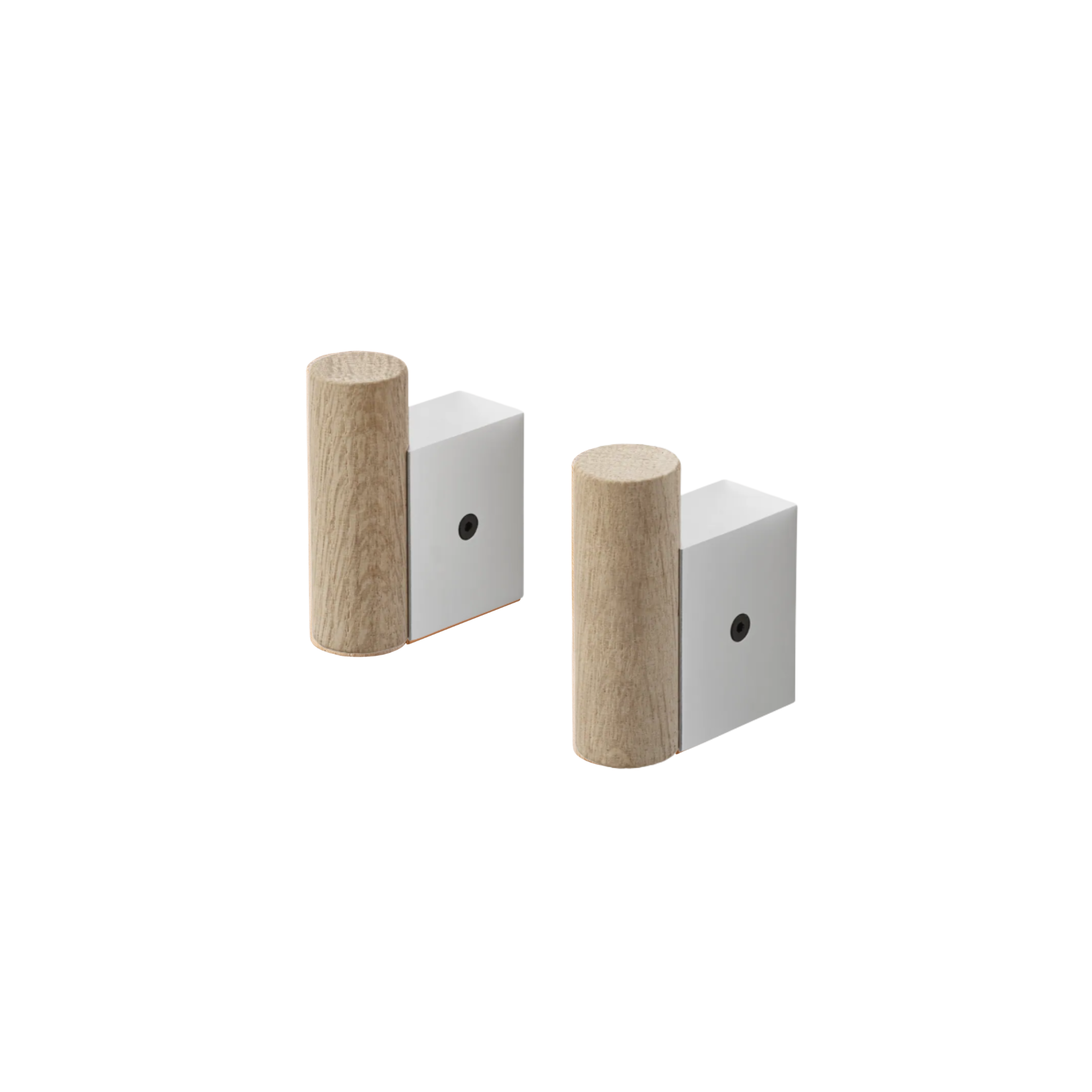 2 stk | Knagg Attach Eik/Aliminium