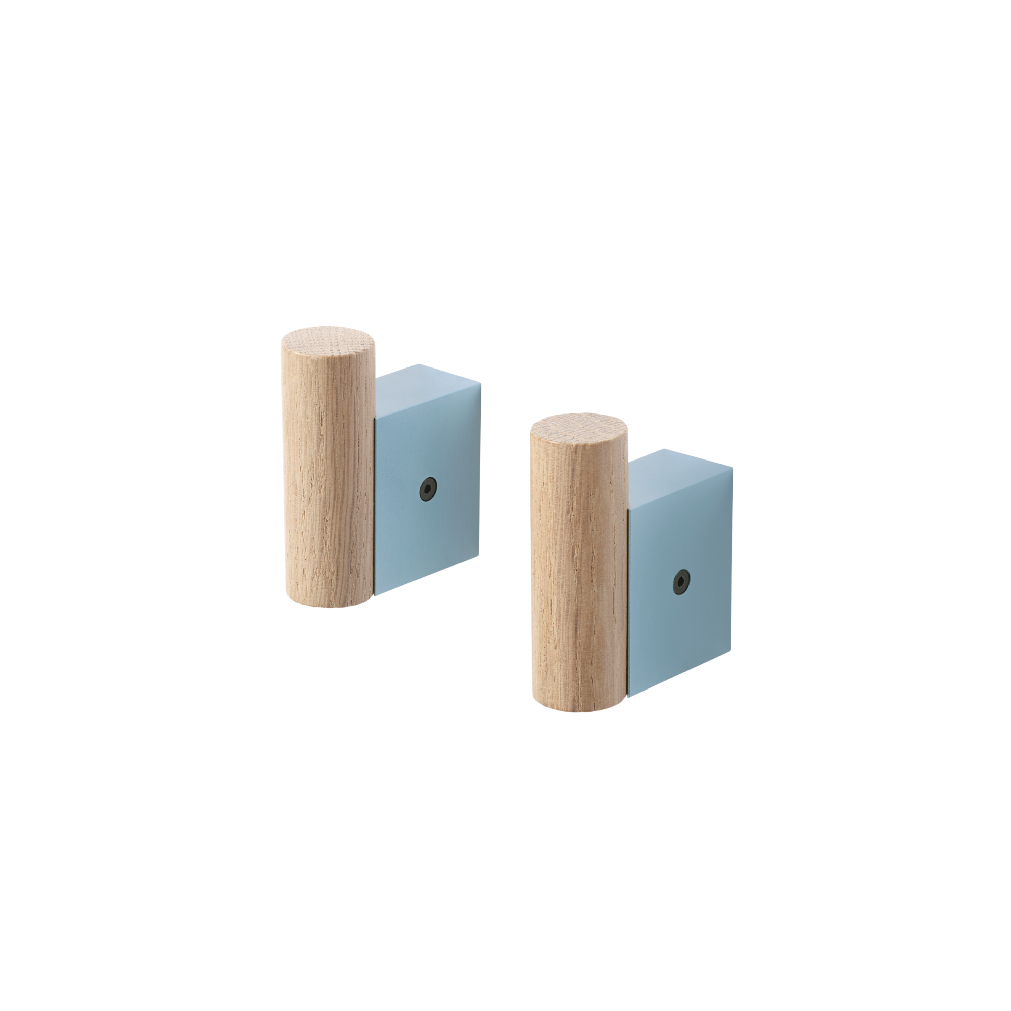 2 stk | Knagg Attach Eik/Pale Blue