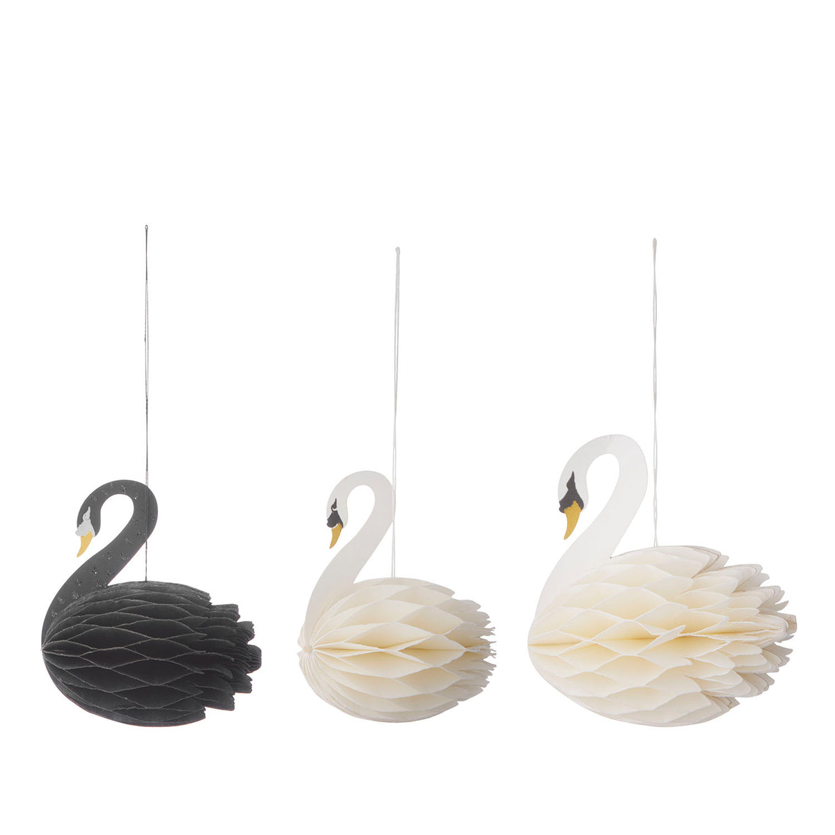 3 stk | Honeycomb Svaner Sort/Offwhite
