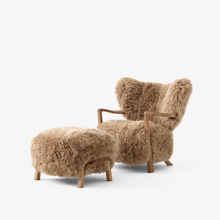 Wulff Stol + Puff Honey/Eik - Hovedbilde